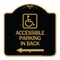 Signmission Accessible Parking on Left Arrow W/ Graphic, Black & Gold Aluminum Sign, 18" x 18", BG-1818-24356 A-DES-BG-1818-24356 - alternate 1